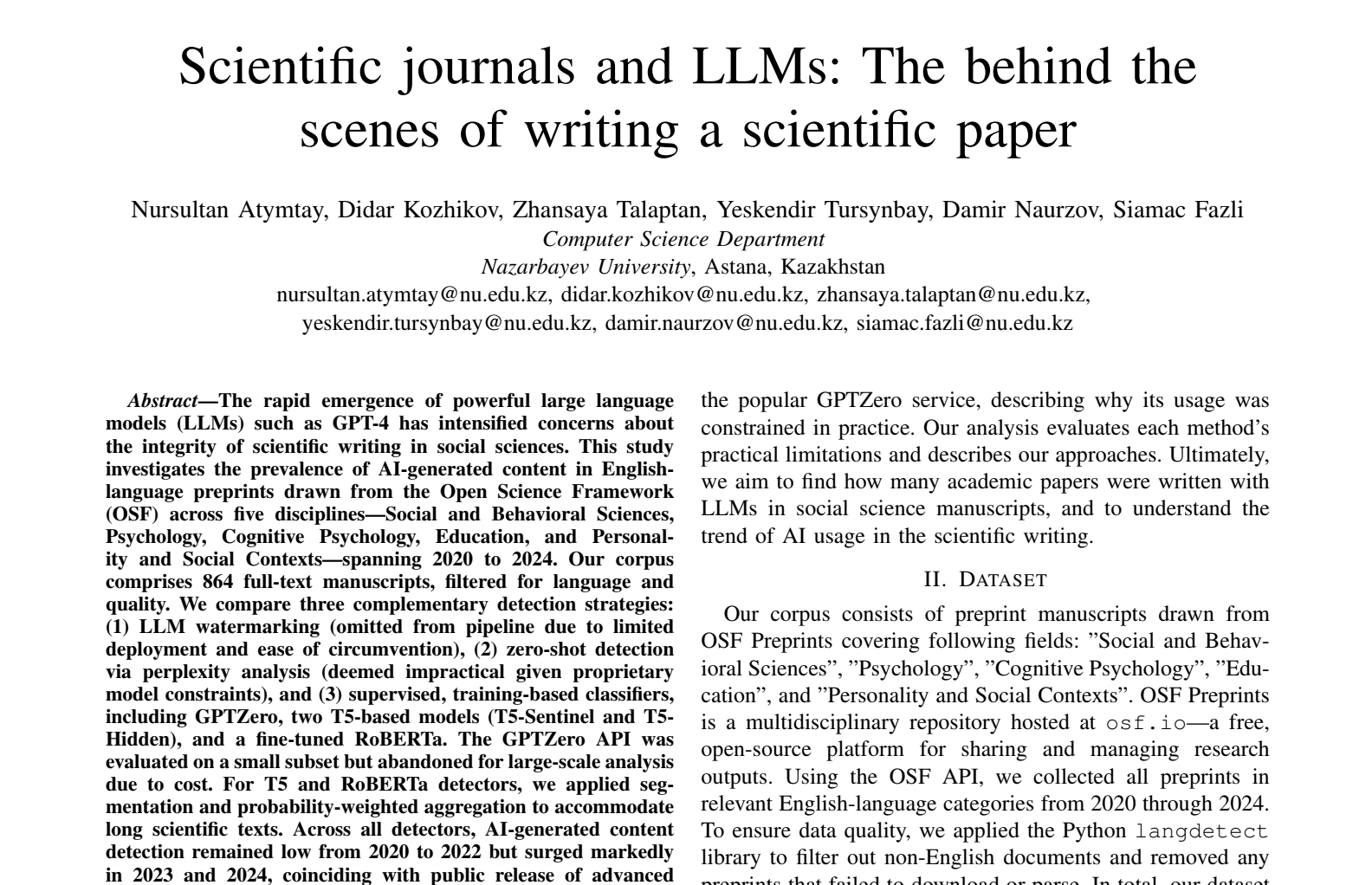 Scientific Journals and LLMs